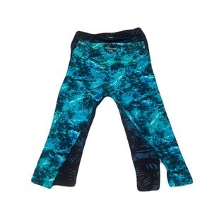 Soft Surroundings (lot of two )Teal and Black Petite Medium Leggings